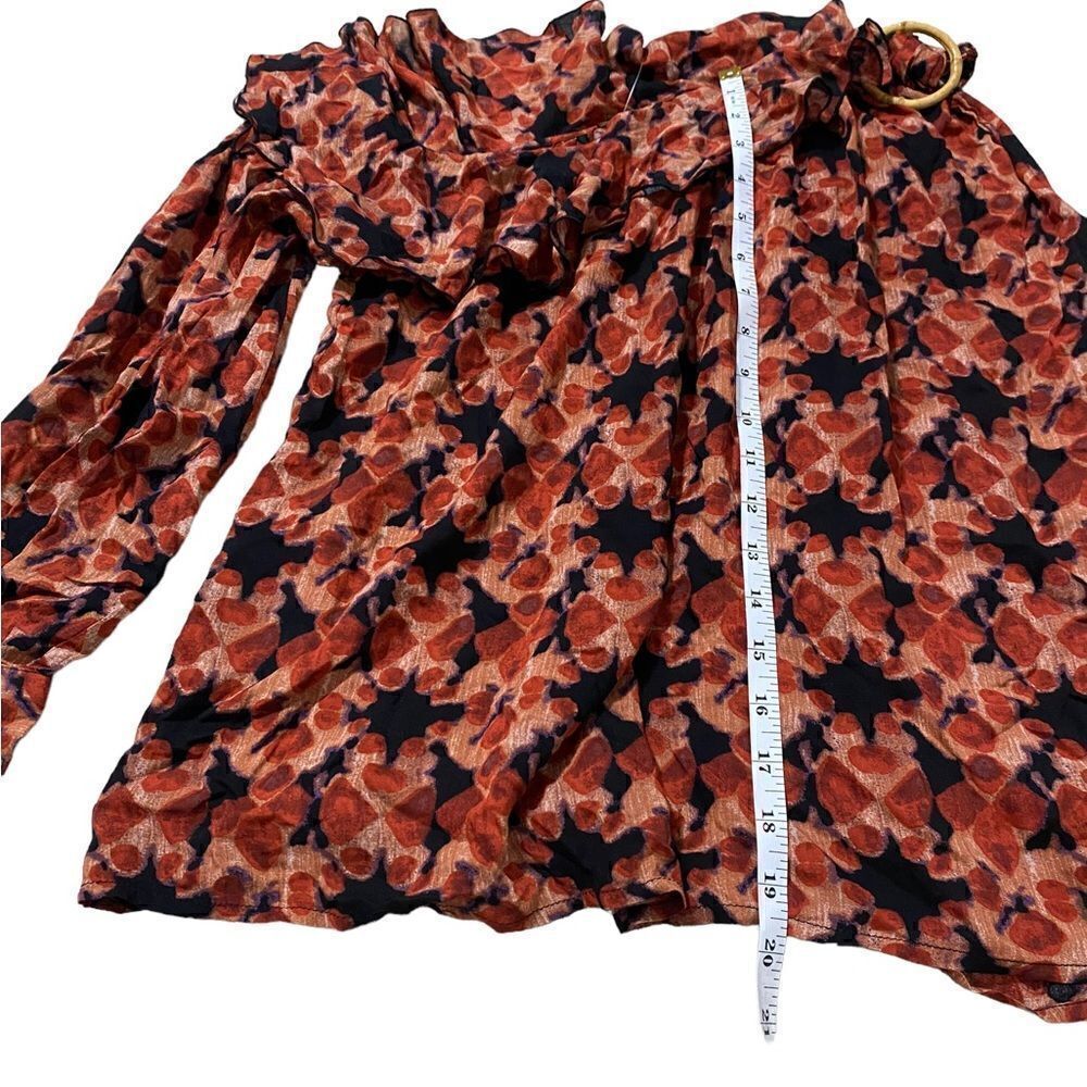 Free People One Shoulder Floral Ruffle top NWT - Picture 3 of 7